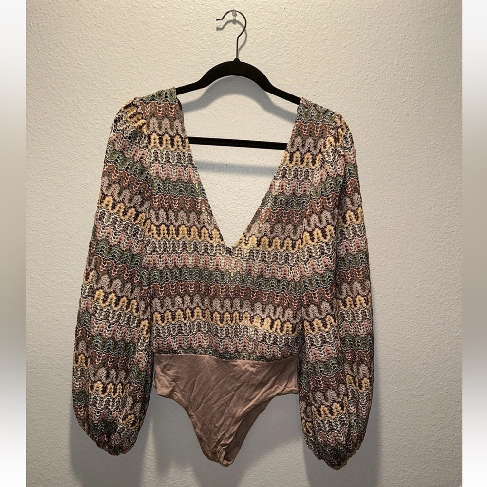 Jen's Pirate Booty Free People Jasmine crochet bodysuit one piece Labyrinth XS - Picture 3 of 7